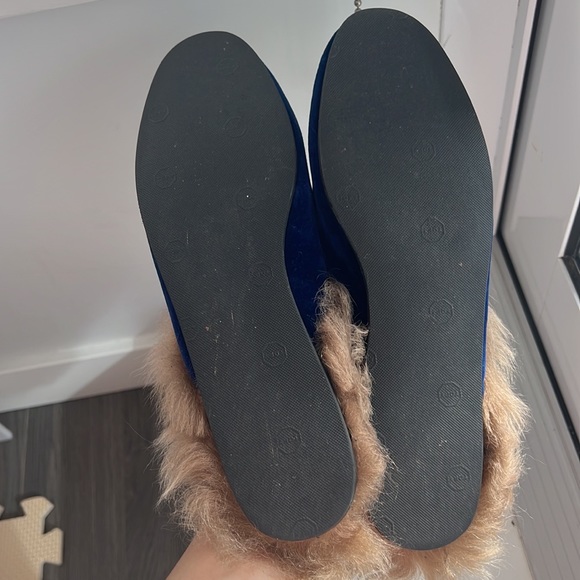 Gucci blue velvet slipper with fur - Picture 11 of 11
